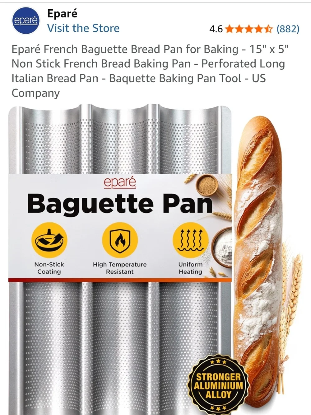 Eparé Perforated Baguette Pan - Silver